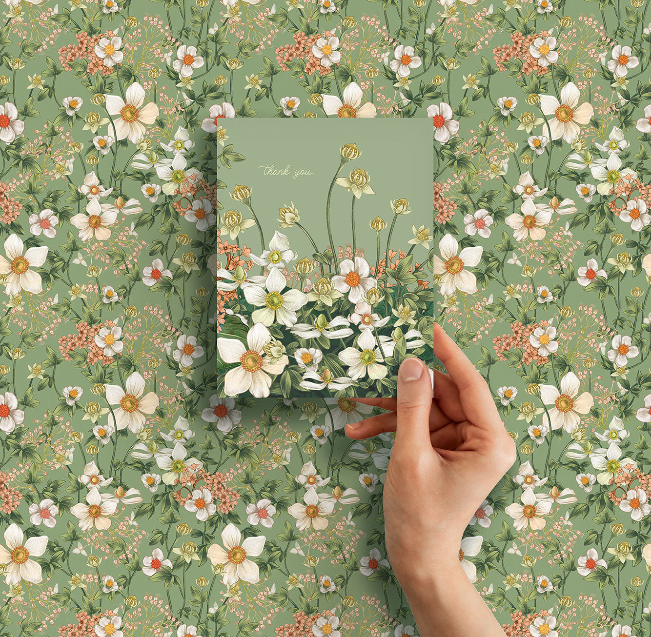 anemoneyouth CD 　Thank You for シューゲイザー Thank You | Anemone Ceylon Green | Greeting Card – L I N N A