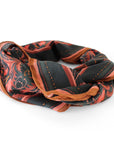 Silk Cotton Scarf | Medium | Bright Mahogany Filigree