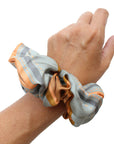 Silk Scrunchie | Apricot Stripe