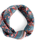 Silk Cotton Scarf | Medium | Blue Rose Filigree