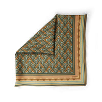 Silk Cotton Scarf | Orchard Filigree in Azure