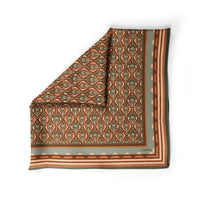 Silk Cotton Scarf | Orchard Filigree in Rust