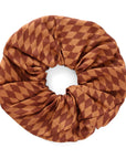 Silk Scrunchie | Lily Tree Rust Diamond