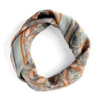 Silk Cotton Scarf | Medium | Apricot Filigree