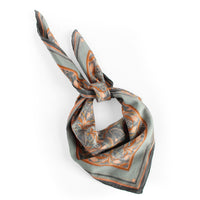 Silk Cotton Scarf | Medium | Apricot Filigree