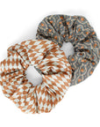 Silk Scrunchie | Apricot Filigree