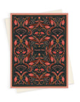 Thank You | Bright Mahogany Filigree | Greeting Card