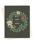 Holiday | Merry & Bright Wreath | Greeting Card