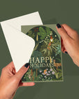 "Happy Holidays" Woodland Forest Greeting Card