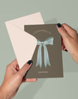 Happy Birthday | Blue Bow | Greeting Card