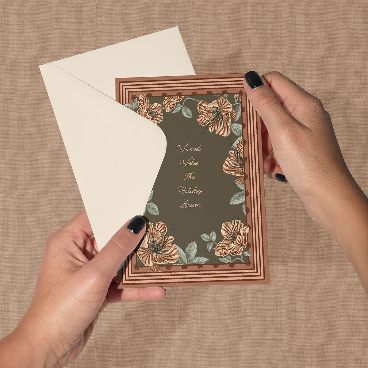 Holiday | Orchard Bordure in Rust | Greeting Card