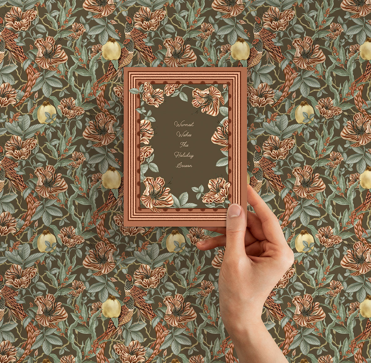 Holiday | Orchard Bordure in Rust | Greeting Card