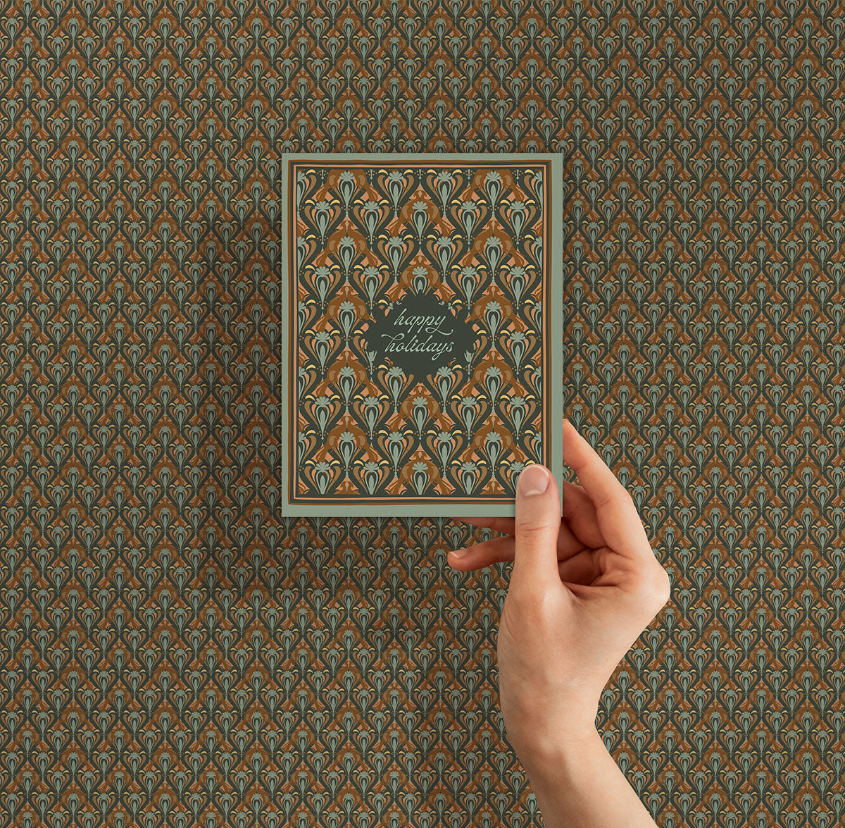 Holiday | Pheasant Filigree in Azure | Greeting Card