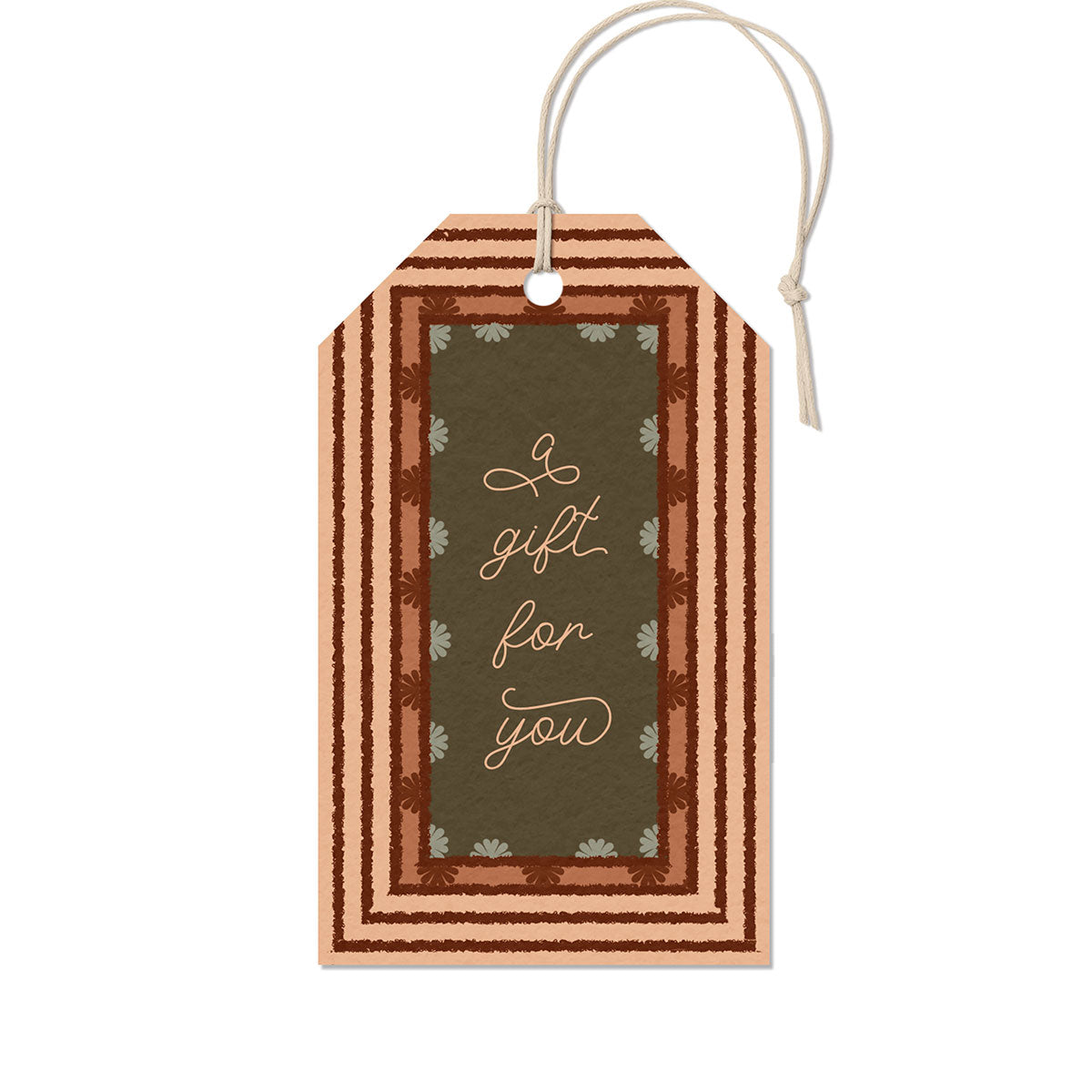 Gift Tag | Bordure | Rust