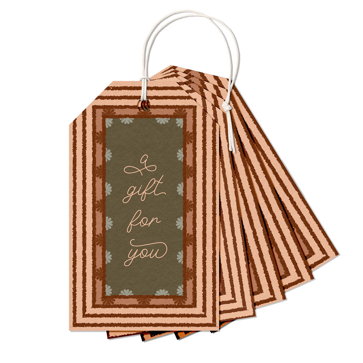 Gift Tag | Bordure | Rust