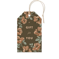 Gift Tag | Rose Border | Rust