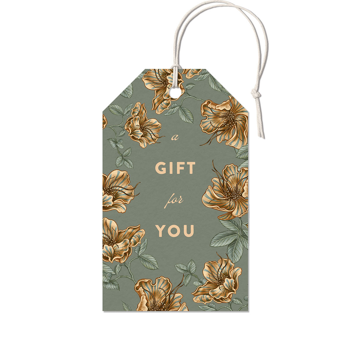 Gift Tag | Rose Border | Azure