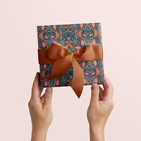 Silk Cotton Scarf | Medium | Blue Rose Filigree