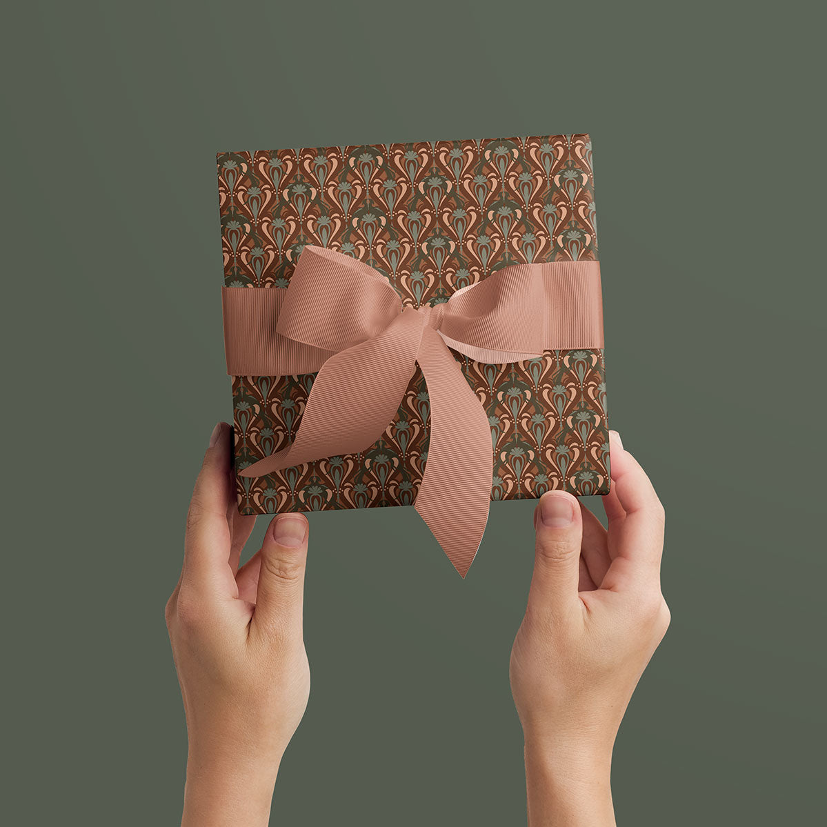 Gift Wrap | Pheasant Filigree | Rust