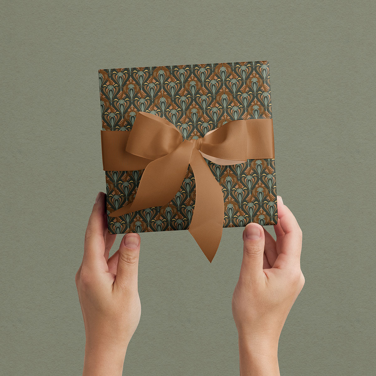 Gift Wrap | Pheasant Filigree | Azure