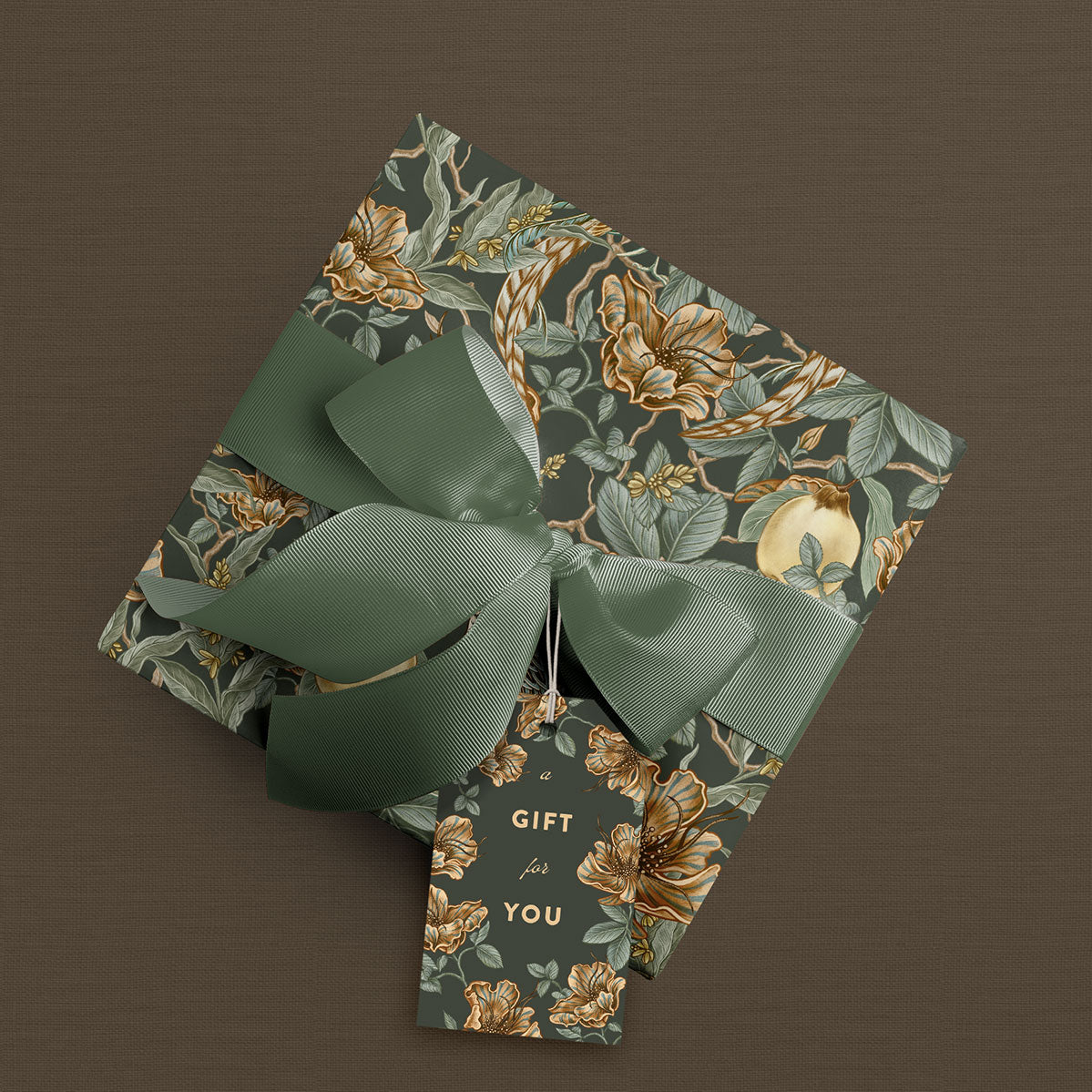 Gift Wrap | The Winter Orchard | Azure