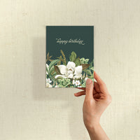 Happy Birthday | Magnolia Bouquet | Greeting Card