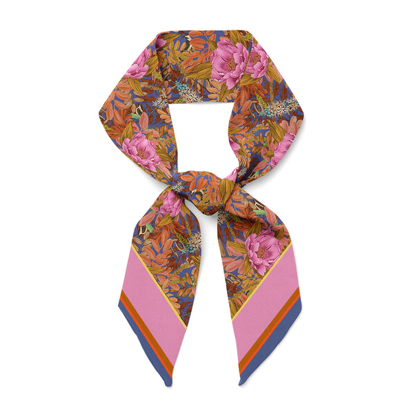 Hermes Twilly Scarf Scarves Silk Purple Multi Color