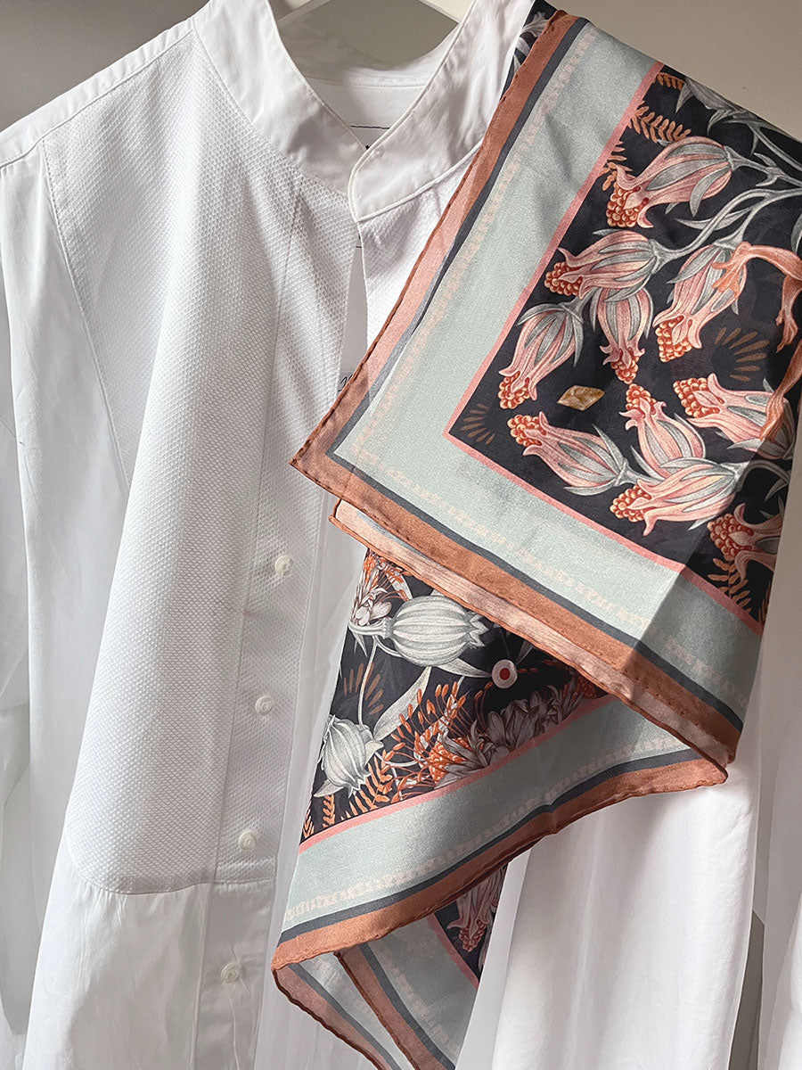 Silk Cotton Scarf | Medium | Moonstone