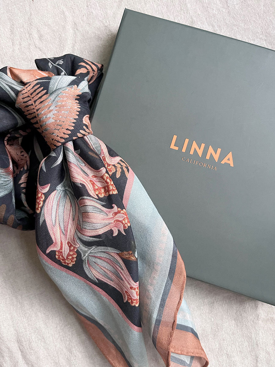 Silk Cotton Scarf | Medium | Moonstone