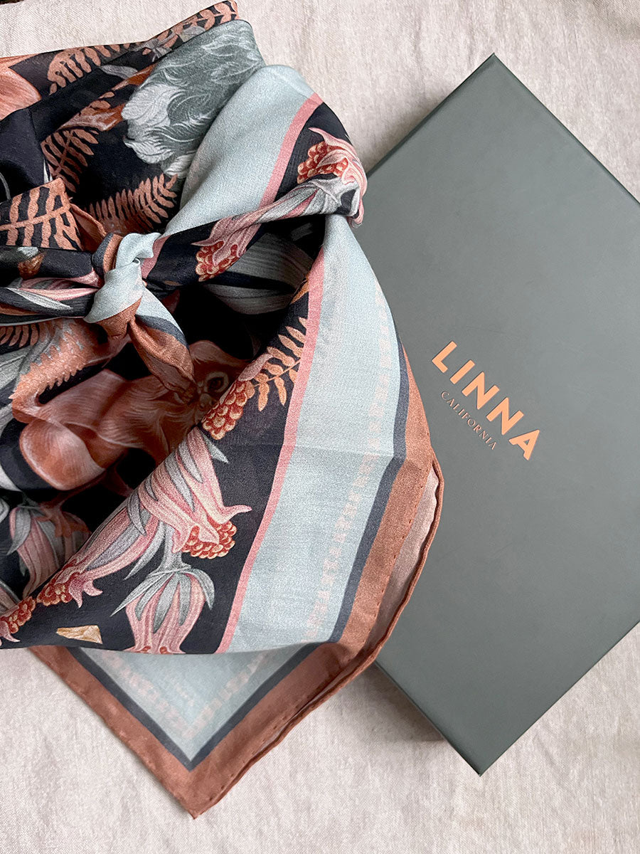 Silk Cotton Scarf | Medium | Moonstone