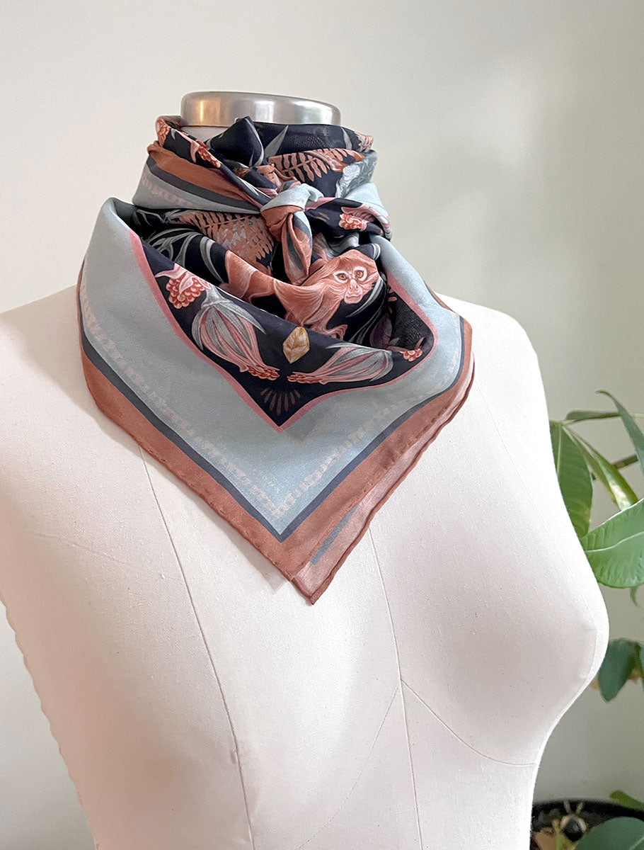 Silk Cotton Scarf | Medium | Moonstone