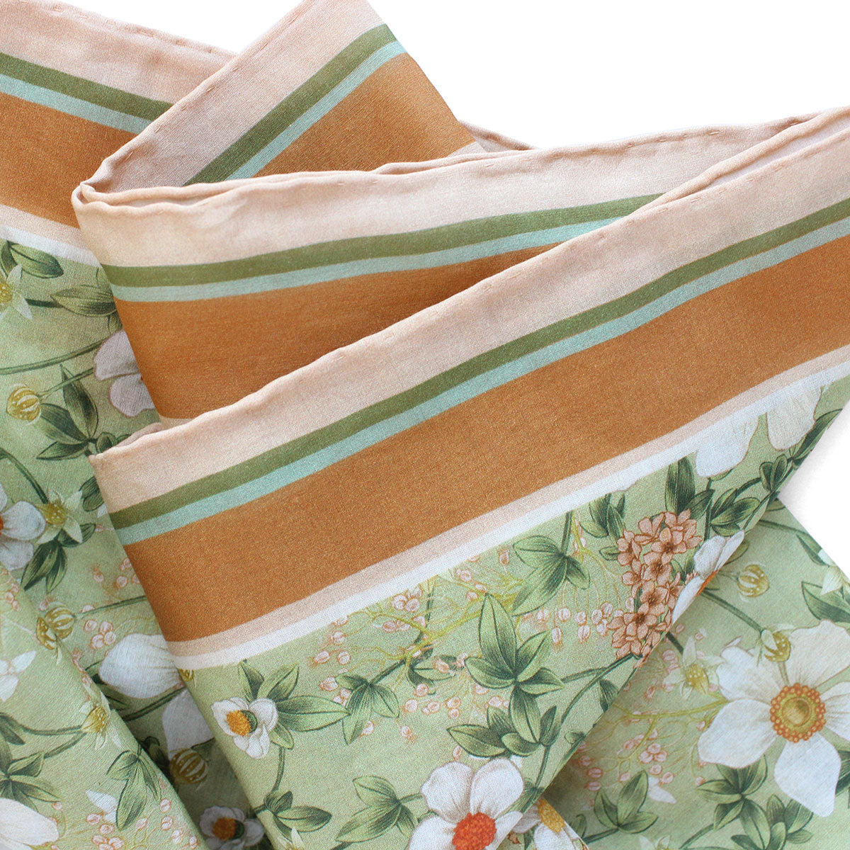 Silk Cotton Scarf | Medium | Anemone Ceylon Green