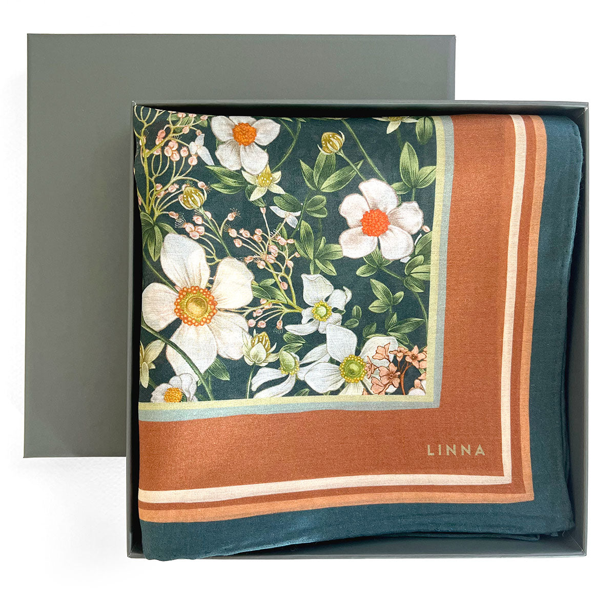 Silk Cotton Scarf | Medium | Anemone Lake Blue