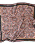 Large Silk Cotton Scarf: Floral Filigree in Dusted Lavender