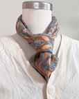 Silk Cotton Scarf | Medium | Apricot Filigree