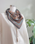 Silk Cotton Scarf | Medium | Apricot Filigree