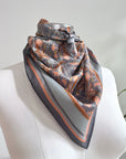 Silk Cotton Scarf | Medium | Apricot Filigree