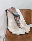 Silk Cotton Scarf | Medium | Apricot Filigree
