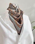 Silk Cotton Scarf | Medium | Apricot Filigree