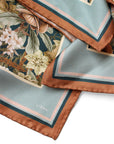 100% Silk Twill Scarf | Medium | Midnight Hellebore