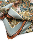 100% Silk Twill Scarf | Medium | Midnight Hellebore