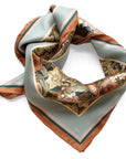 100% Silk Twill Scarf | Medium | Midnight Hellebore