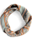 Silk Cotton Scarf | Medium | Apricot Filigree