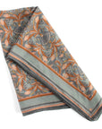 Silk Cotton Scarf | Medium | Apricot Filigree