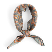 Silk Cotton Scarf | Medium | Apricot Filigree