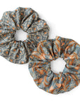 Silk Scrunchie | Apricot Filigree