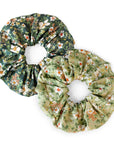Silk Scrunchie | Ceylon Green Anemone