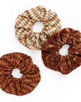 Silk Scrunchie | Lily Tree Rust Diamond