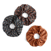 Silk Scrunchie | Blue Rose Filigree