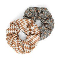Silk Scrunchie | Apricot Filigree